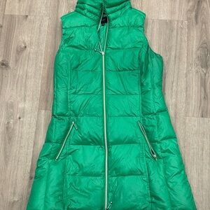 Coatology Green Puffer Vest with Zipper